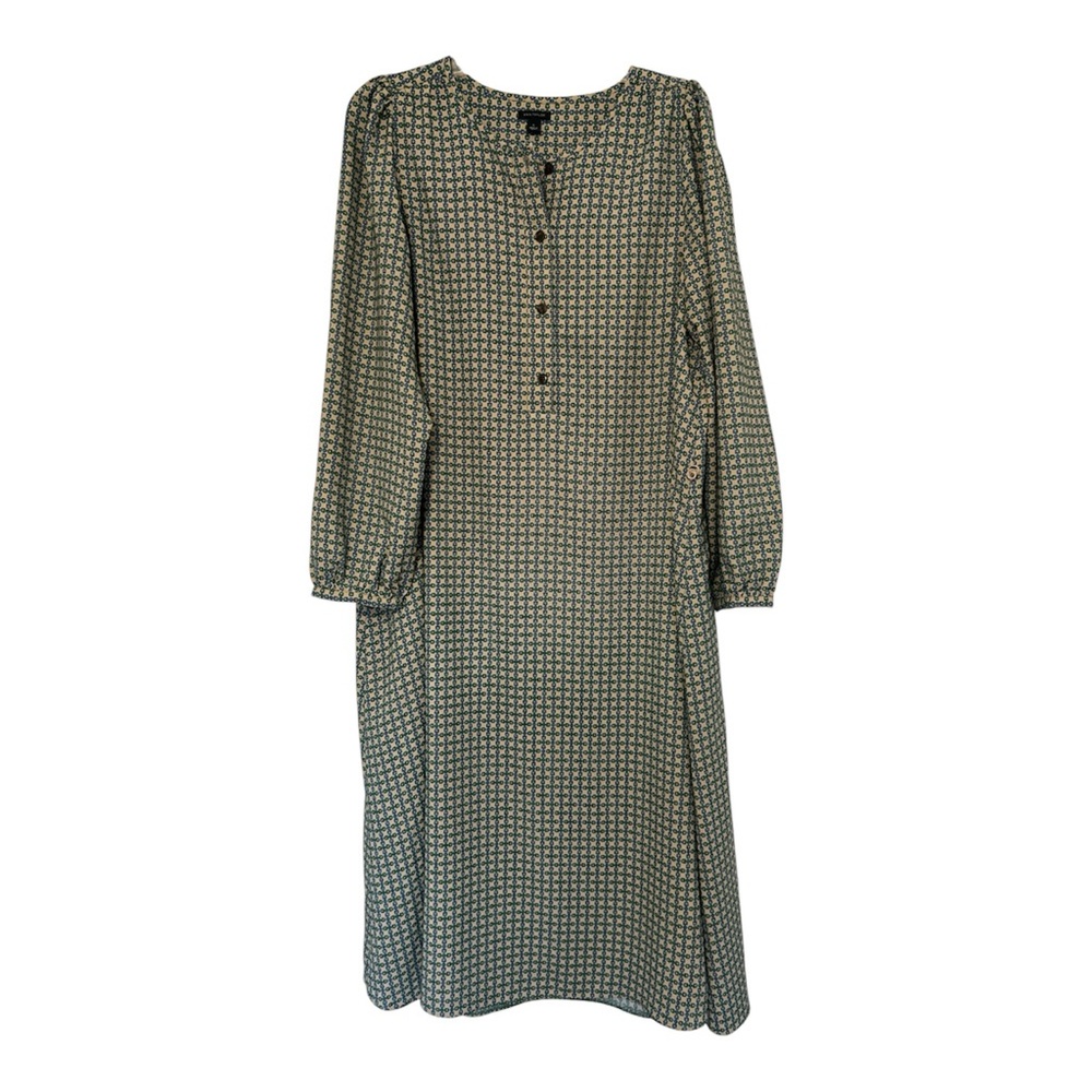 Ann Taylor Patterned Long Sleeve Dress
